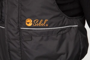 Костюм ЧЕМАЛ утеплённый, черный-оранжевый Кос 475