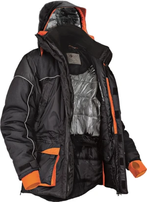 Костюм ЧЕМАЛ утеплённый, черный-оранжевый Кос 475