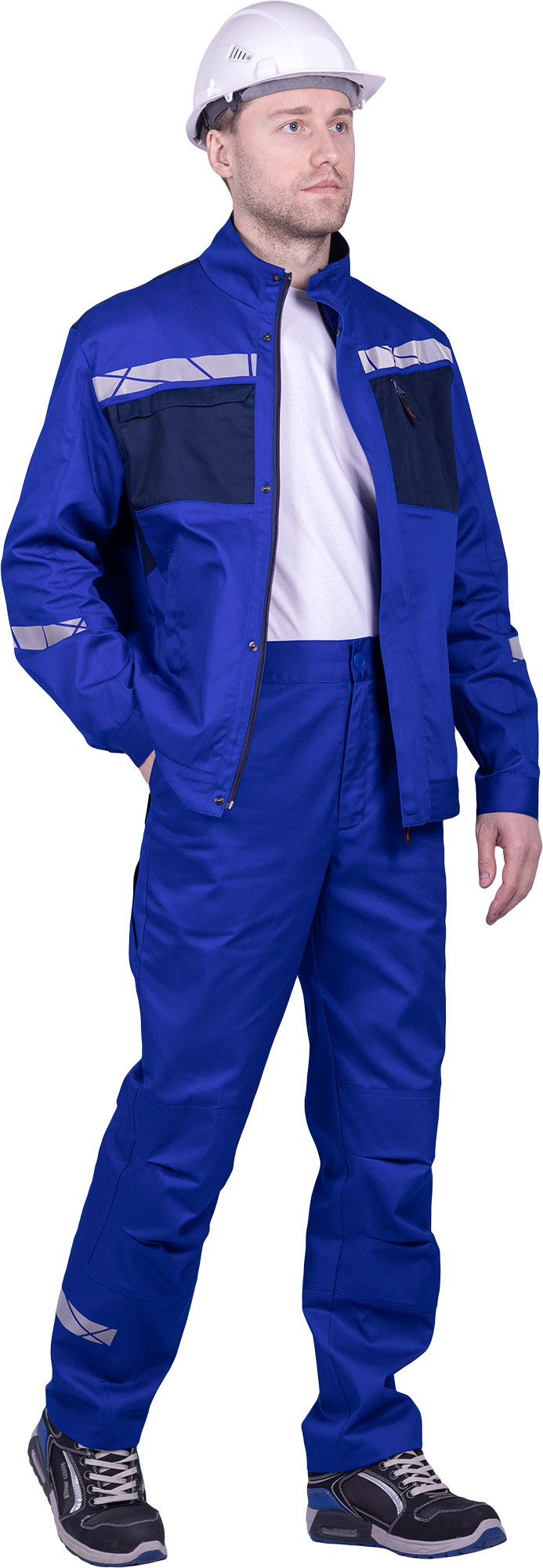 Брюки мужские СТРОНГ от механических воздействий и ОПЗ, цв.василек Брю 1606.1