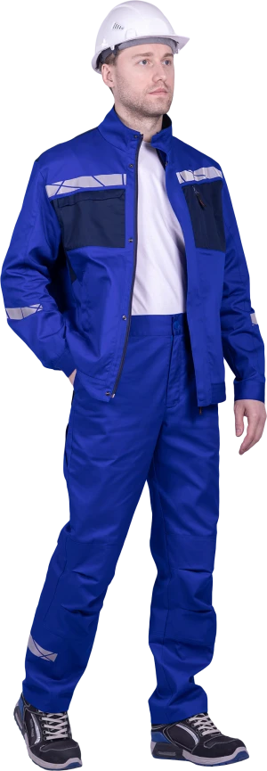 Брюки мужские СТРОНГ от механических воздействий и ОПЗ, цв.василек Брю 1606.1