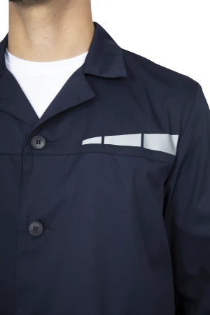 Халат мужской ОПЕРАТОР от общих производственных загрязнений (облегченный), цвет темно-синий Хал 880