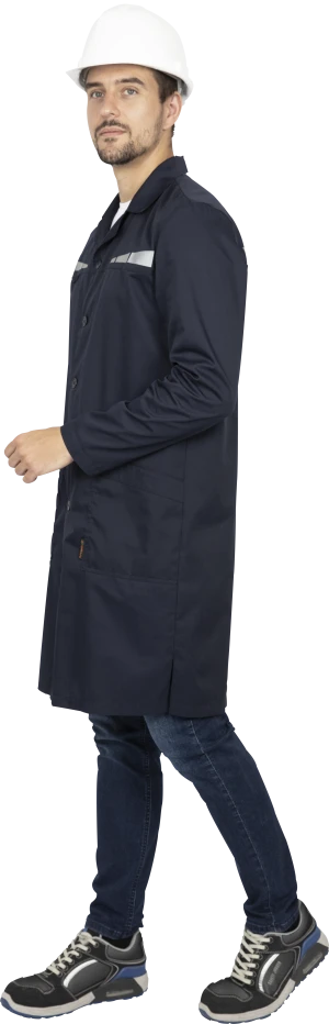 Халат мужской ОПЕРАТОР от общих производственных загрязнений (облегченный), цвет темно-синий