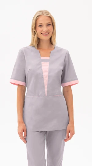 Костюм САНДРА, серый-св.розовый Кос 702