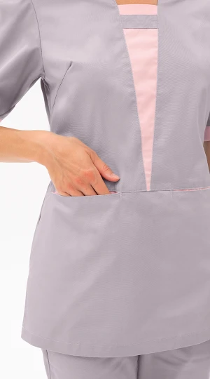 Костюм САНДРА, серый-св.розовый Кос 702