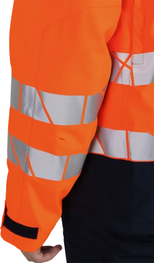 Куртка мужская утепленная ACTIVE, флуоресцентный оранжевый-синий Кур 025