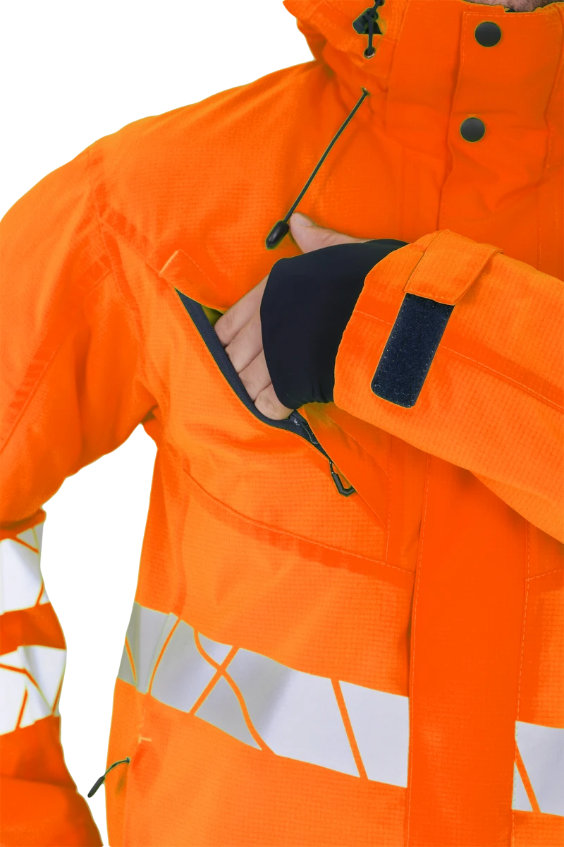 Куртка мужская утепленная ACTIVE, флуоресцентный оранжевый-синий