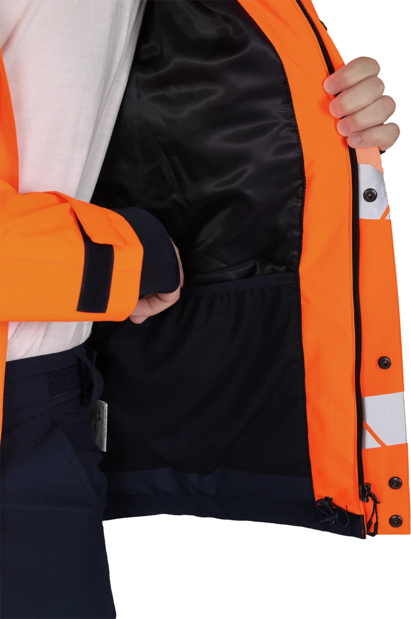 Куртка мужская утепленная ACTIVE, флуоресцентный оранжевый-синий