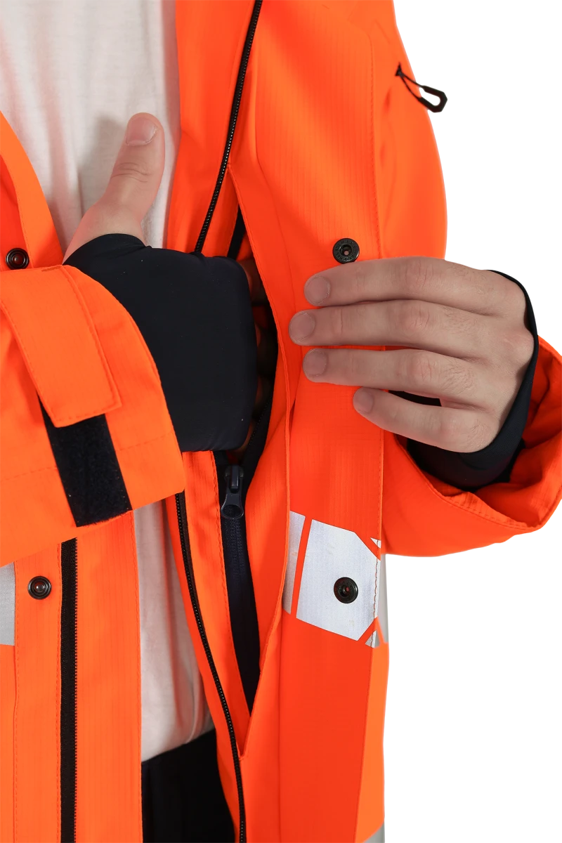 Куртка мужская утепленная ACTIVE, флуоресцентный оранжевый-синий