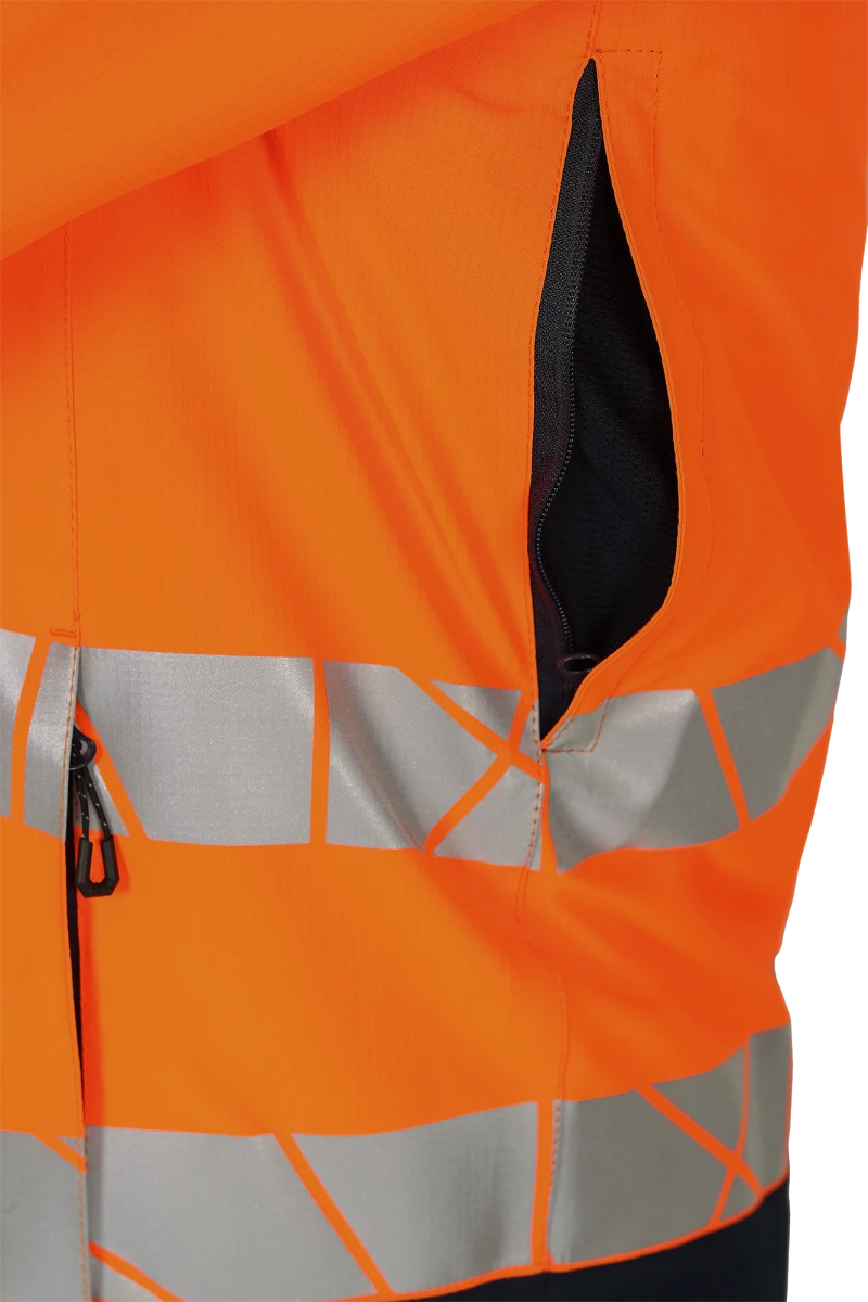 Куртка мужская утепленная ACTIVE, флуоресцентный оранжевый-синий