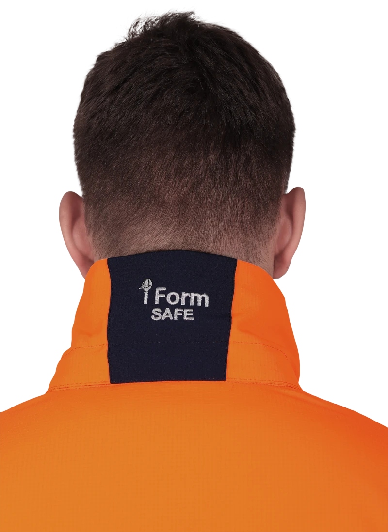 Куртка мужская утепленная ACTIVE, флуоресцентный оранжевый-синий