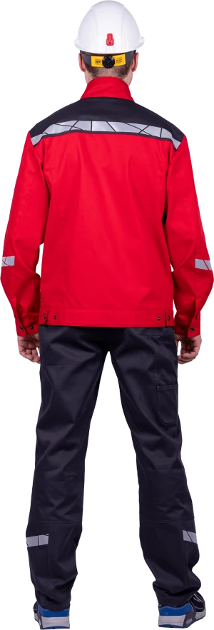 Куртка мужская СТРОНГ от механических воздействий и ОПЗ, цвет красный/серый Кур 1608
