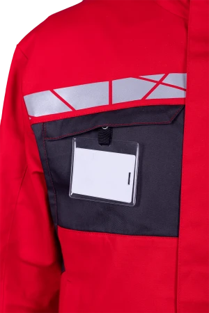 Куртка мужская СТРОНГ от механических воздействий и ОПЗ, цвет красный/серый Кур 1608