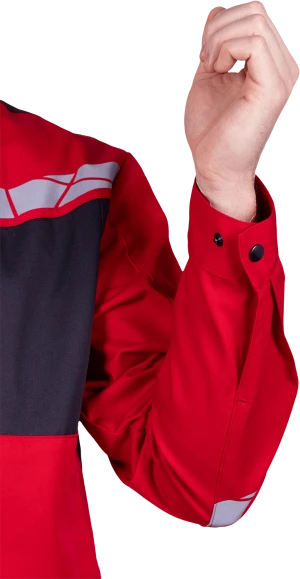 Куртка мужская СТРОНГ от механических воздействий и ОПЗ, цвет красный/серый Кур 1608