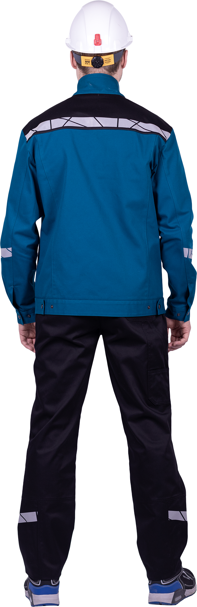 Куртка мужская СТРОНГ от механических воздействий и ОПЗ, цвет бирюза/черный Кур 1607