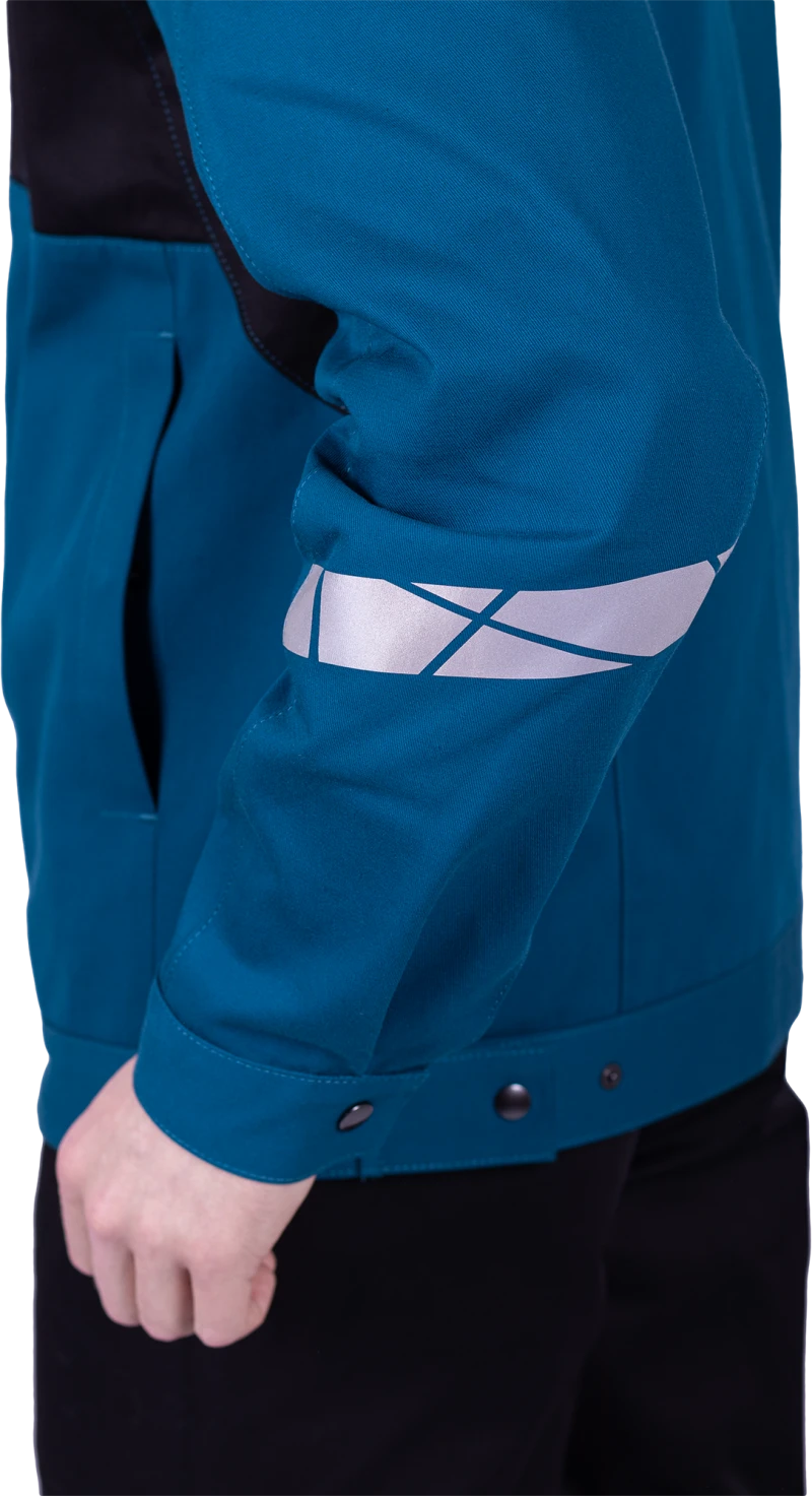 Куртка мужская СТРОНГ от механических воздействий и ОПЗ, цвет бирюза/черный Кур 1607