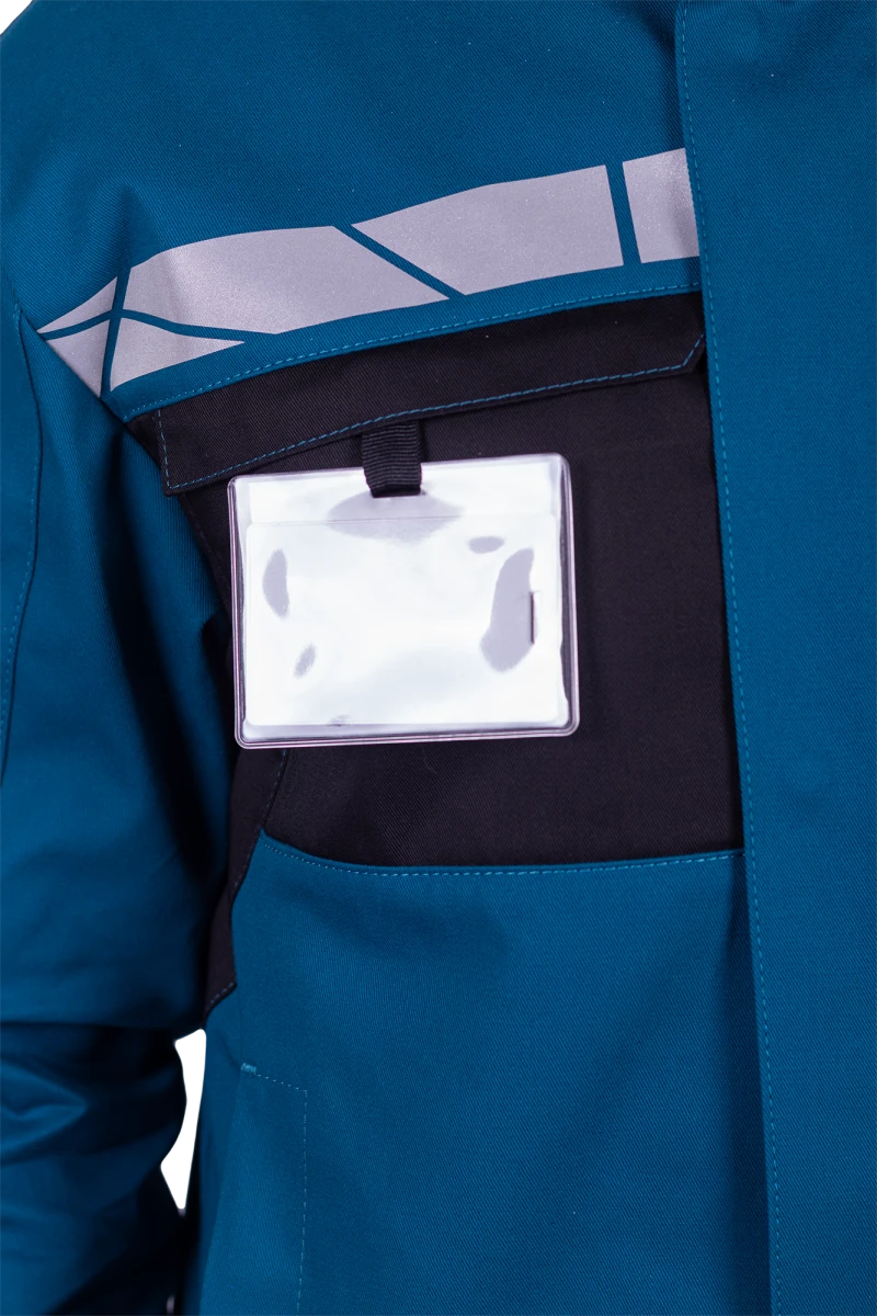 Куртка мужская СТРОНГ от механических воздействий и ОПЗ, цвет бирюза/черный Кур 1607