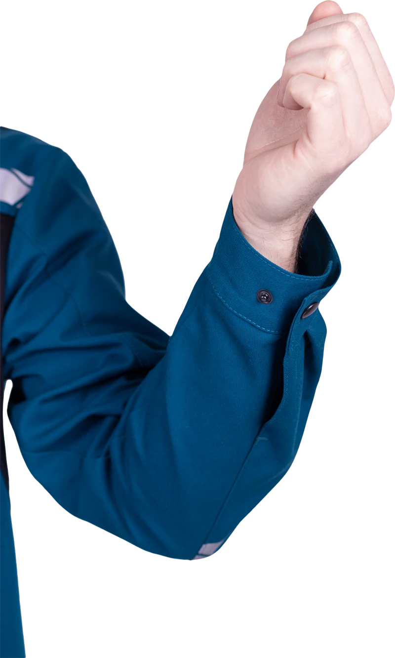 Куртка мужская СТРОНГ от механических воздействий и ОПЗ, цвет бирюза/черный Кур 1607