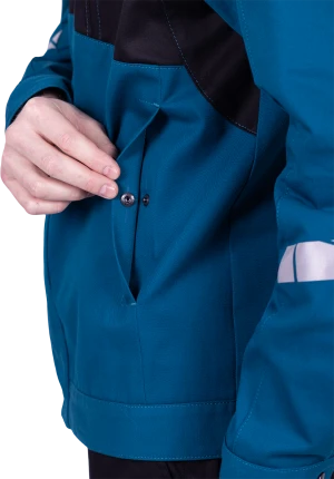 Куртка мужская СТРОНГ от механических воздействий и ОПЗ, цвет бирюза/черный Кур 1607