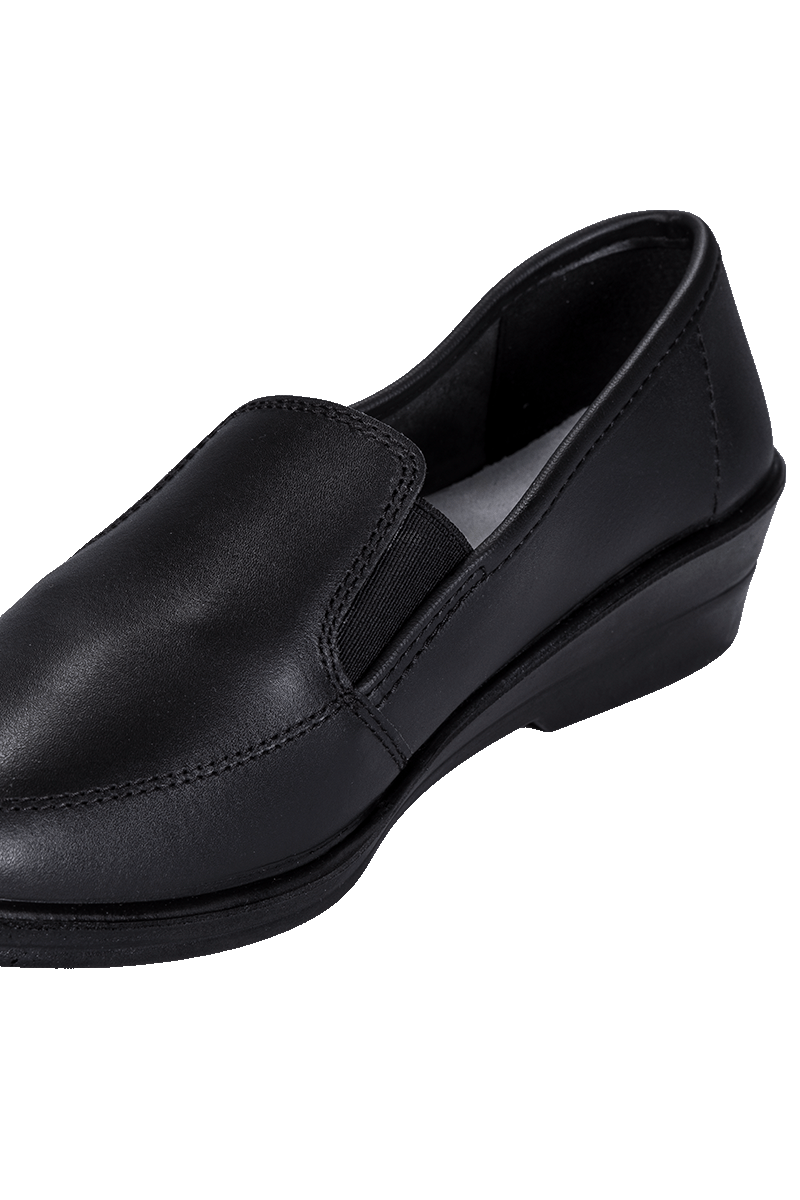 Туфли АЛМИ (67110-00101), женские, кожаные ПУ (черные) Туф 006
