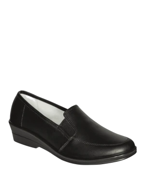 Туфли АЛМИ (67110-00101), женские, кожаные ПУ (черные)