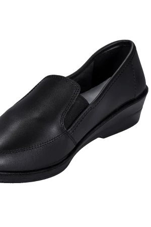 Туфли АЛМИ (67110-00101), женские, кожаные ПУ (черные) Туф 006