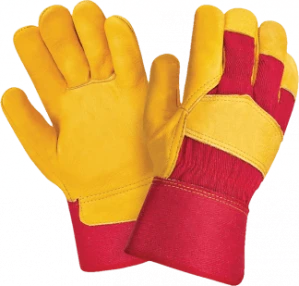 Перчатки СИБИРЬ, (0112-11-RU), спилок, х/б, жесткий манжет, подкладка Пер 215