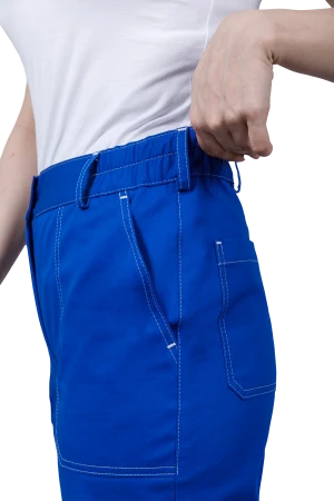 Костюм женский РАЦИОНАЛИЗАТОР от механических воздействий и ОПЗ (куртка, брюки), цвет василёк/серый Кос 795