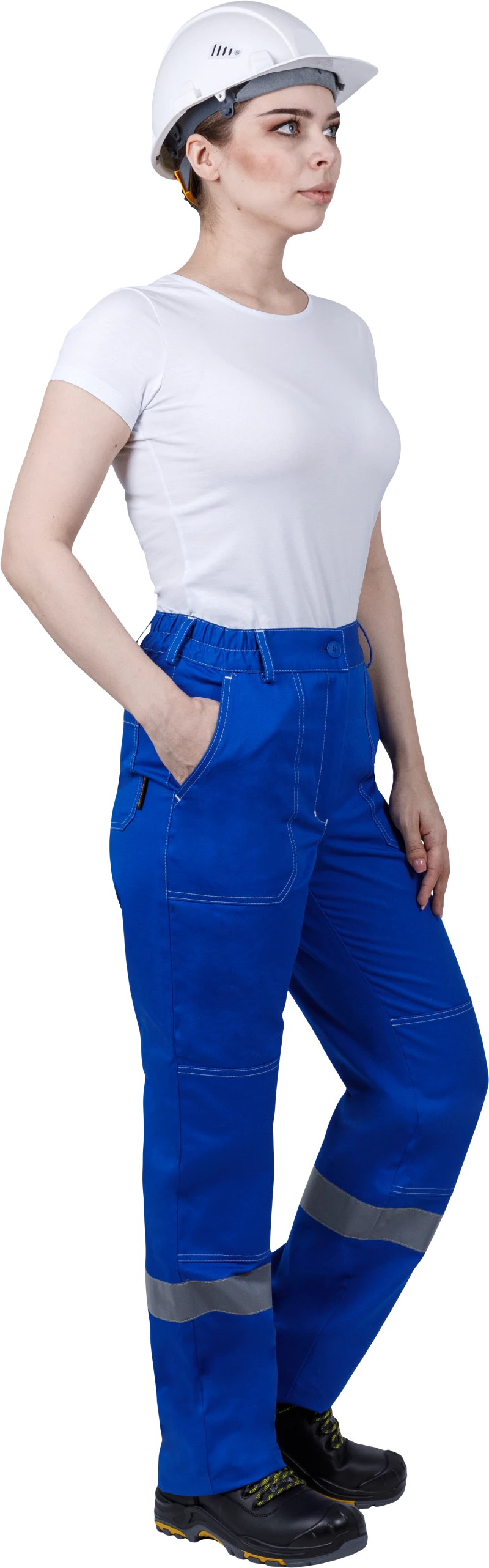 Костюм женский РАЦИОНАЛИЗАТОР от механических воздействий и ОПЗ (куртка, брюки), цвет василёк/серый Кос 795