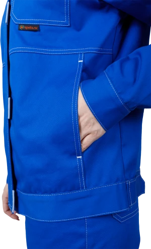 Костюм женский РАЦИОНАЛИЗАТОР от механических воздействий и ОПЗ (куртка, брюки), цвет василёк/серый Кос 795