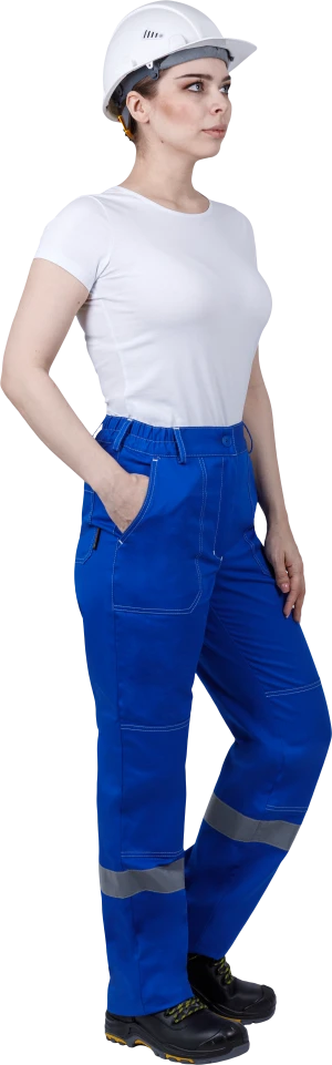 Костюм женский РАЦИОНАЛИЗАТОР от механических воздействий и ОПЗ (куртка, брюки), цвет василёк/серый Кос 795