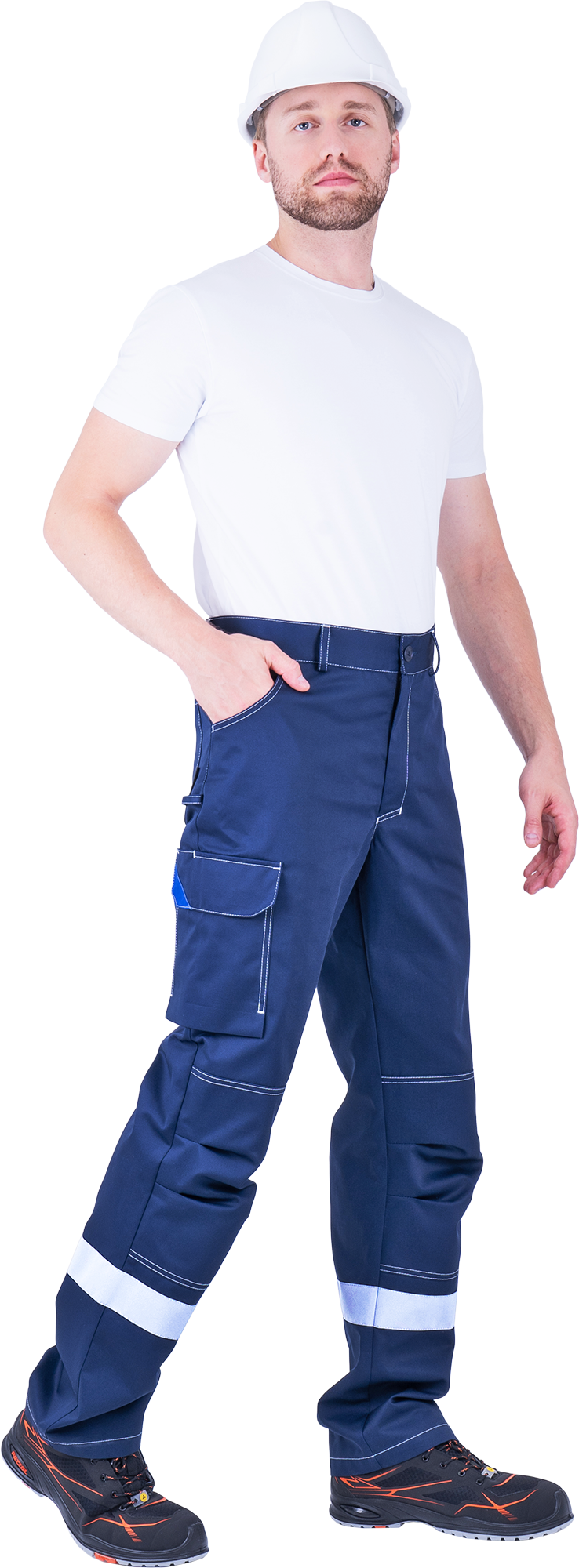 Костюм мужской СТАРАТЕЛЬ от механических воздействий и ОПЗ (куртка, брюки), синий/василек Кос 507.1