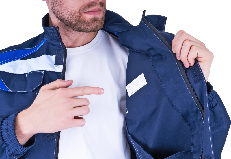 Костюм мужской СТАРАТЕЛЬ от механических воздействий и ОПЗ (куртка, брюки), синий/василек Кос 507.1