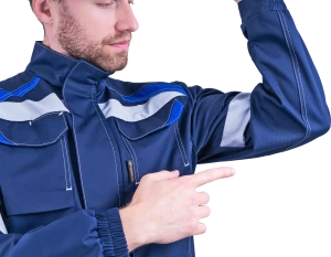 Костюм мужской СТАРАТЕЛЬ от механических воздействий и ОПЗ (куртка, брюки), синий/василек Кос 507.1