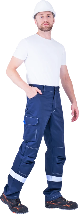 Костюм мужской СТАРАТЕЛЬ от механических воздействий и ОПЗ (куртка, брюки), синий/василек Кос 507.1