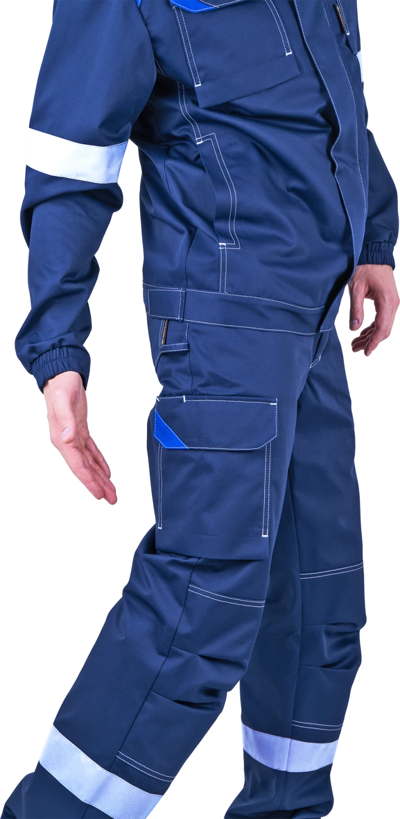 Костюм мужской СТАРАТЕЛЬ от механических воздействий и ОПЗ (куртка, брюки), синий/василек Кос 507.1
