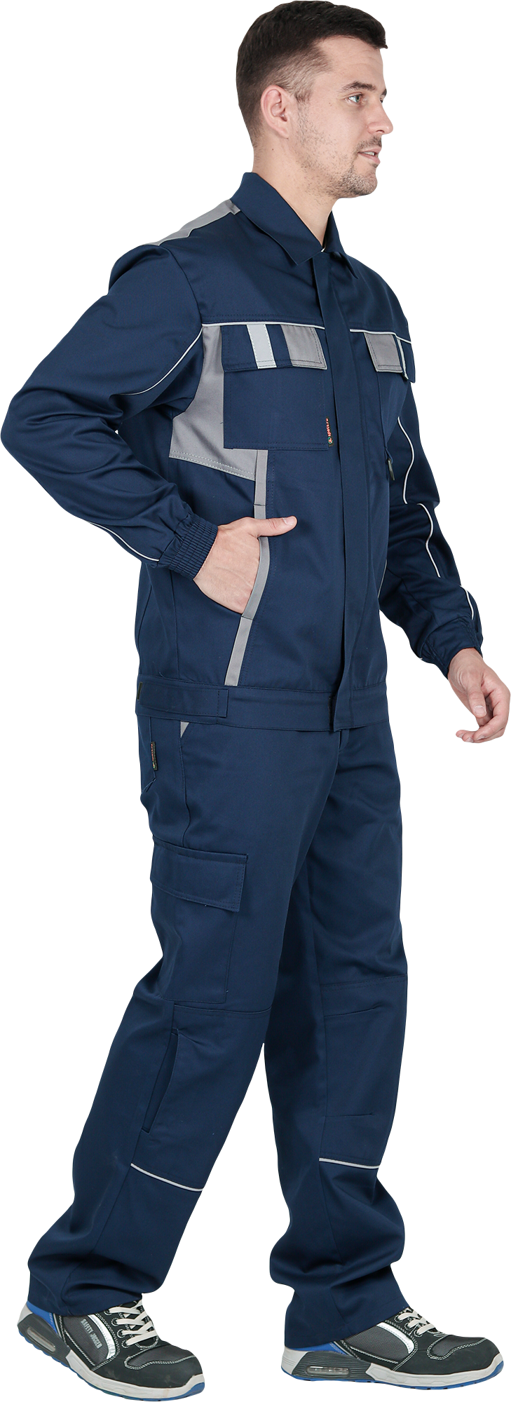 Костюм КОНФОРМ летний, т/синий-серый (Куртка+брюки) Импорт Кос 588.1