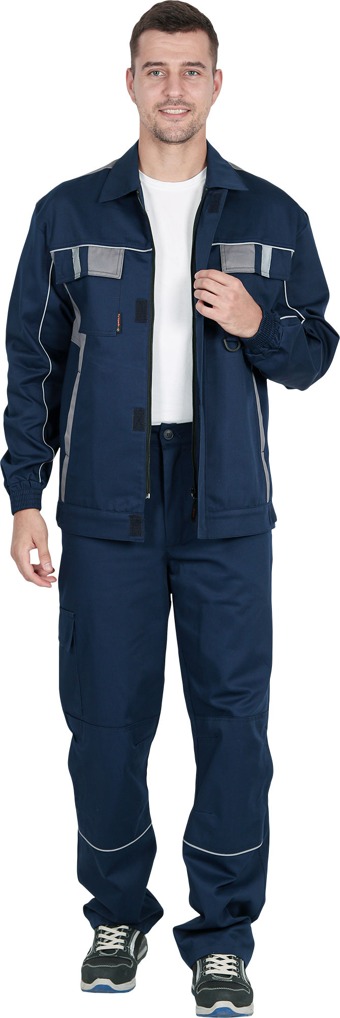 Костюм КОНФОРМ летний, т/синий-серый (Куртка+брюки) Импорт Кос 588.1