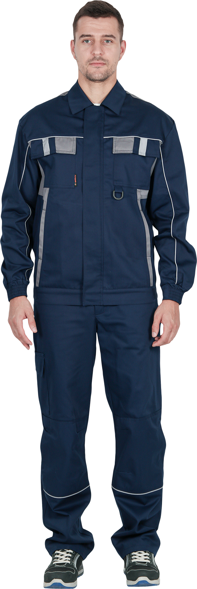 Костюм КОНФОРМ летний, т/синий-серый (Куртка+брюки) Импорт Кос 588.1