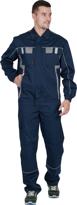 Костюм КОНФОРМ летний, т/синий-серый (Куртка+брюки) Импорт Кос 588.1