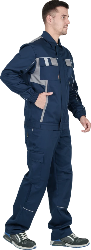 Костюм КОНФОРМ летний, т/синий-серый (Куртка+брюки) Импорт Кос 588.1