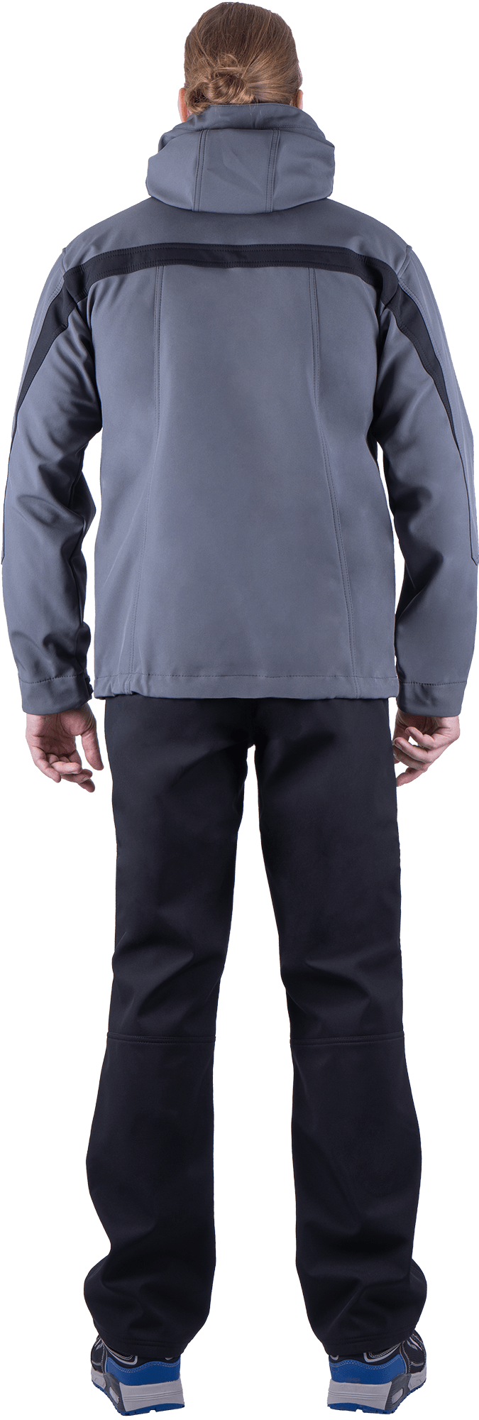 Куртка СОФТШЕЛЛ, серый-черный Кур 616