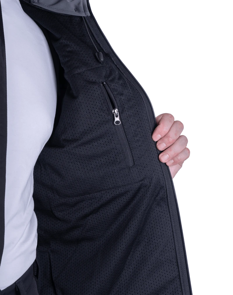 Куртка СОФТШЕЛЛ, серый-черный Кур 616