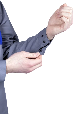 Куртка мужская СТРОНГ от механических воздействий и ОПЗ, цвет серый/василек Кур 1609