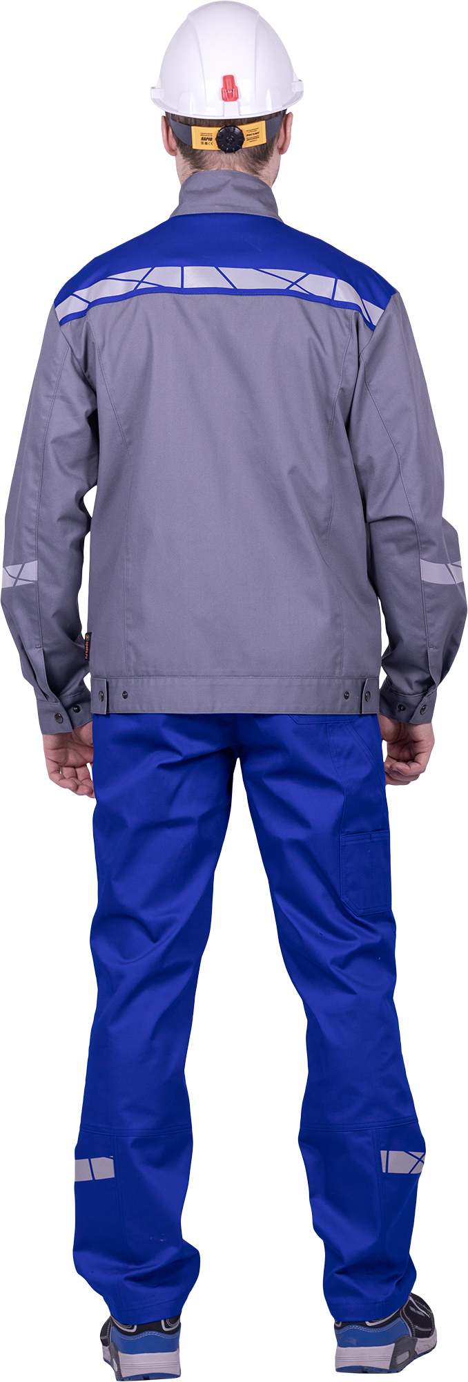 Куртка мужская СТРОНГ от механических воздействий и ОПЗ, цвет серый/василек Кур 1609