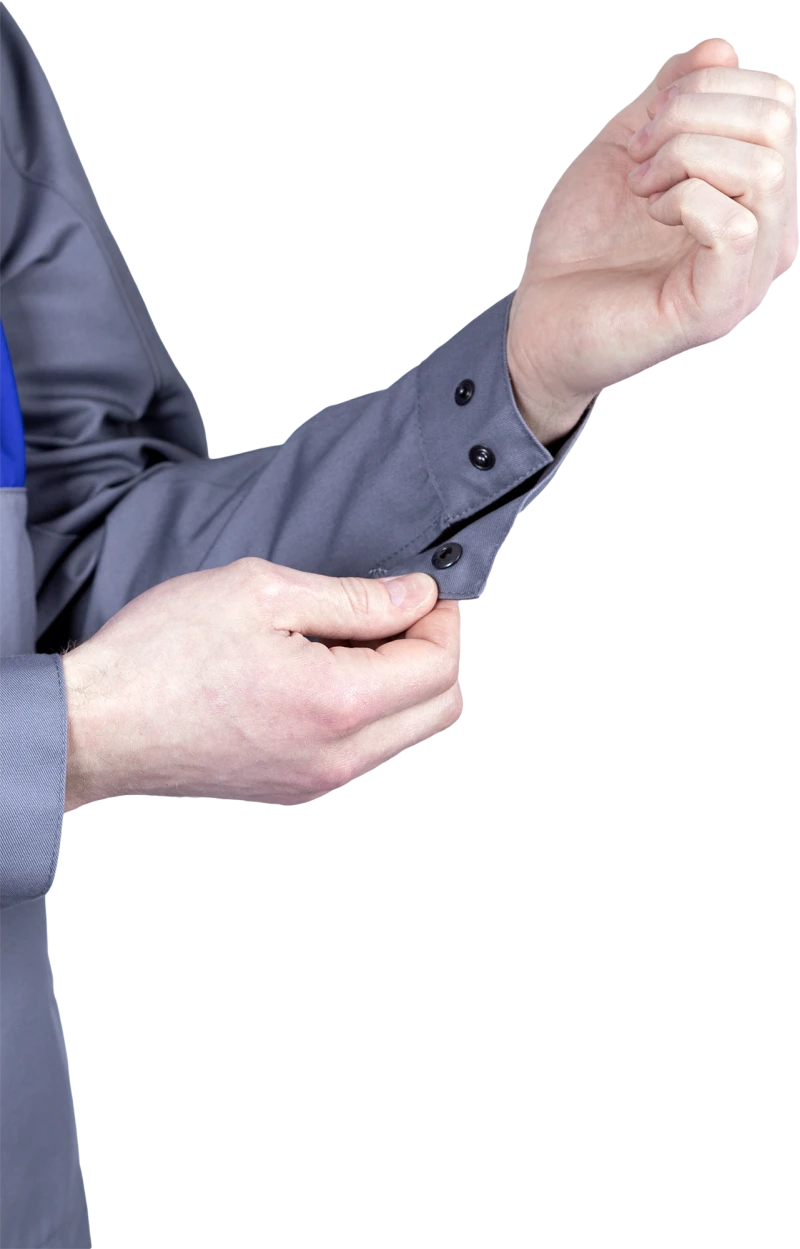 Куртка мужская СТРОНГ от механических воздействий и ОПЗ, цвет серый/василек Кур 1609