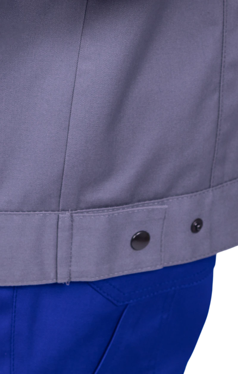 Куртка мужская СТРОНГ от механических воздействий и ОПЗ, цвет серый/василек Кур 1609