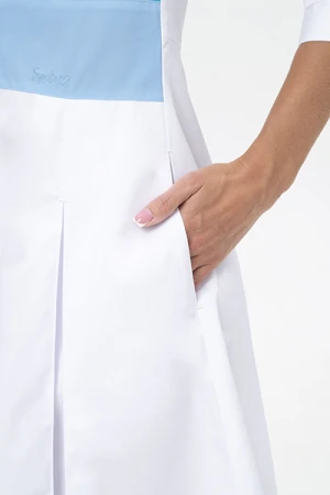 Халат МОНИКА, белый - бирюза Хал 885