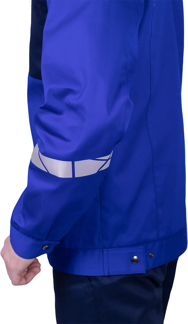 Куртка мужская СТРОНГ от механических воздействий и ОПЗ, цвет василёк/темно-синий Кур 1606.1