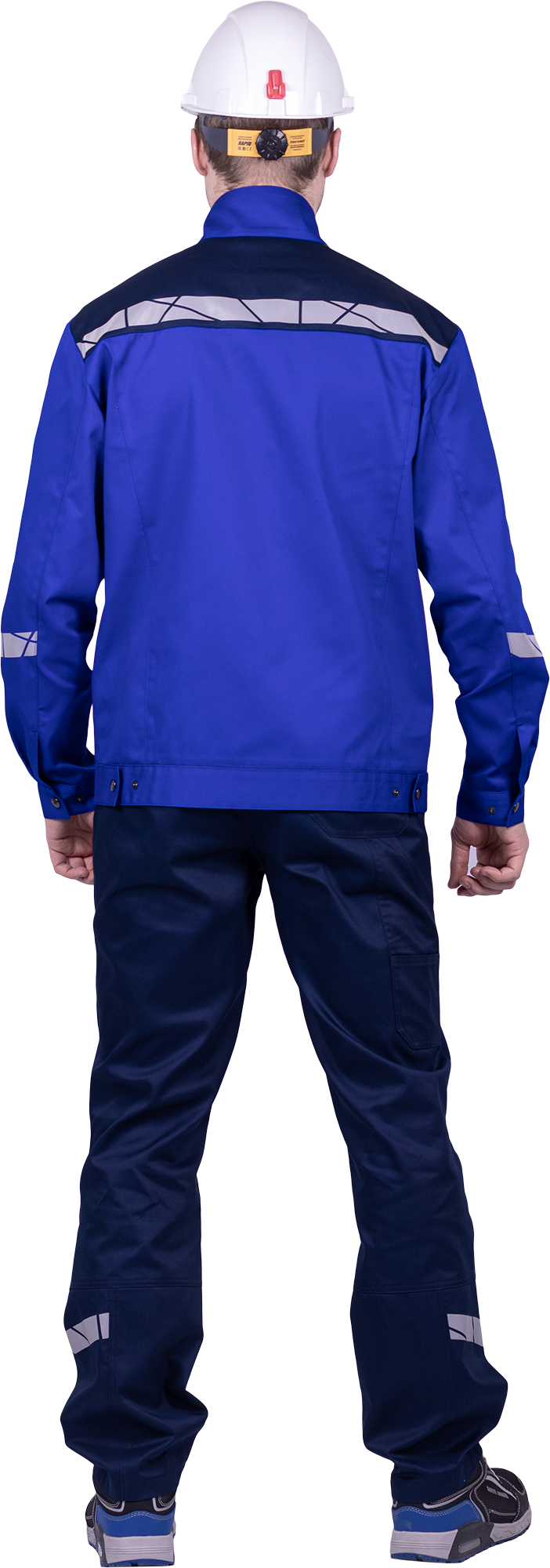 Куртка мужская СТРОНГ от механических воздействий и ОПЗ, цвет василёк/темно-синий Кур 1606.1