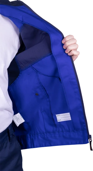 Куртка мужская СТРОНГ от механических воздействий и ОПЗ, цвет василёк/темно-синий Кур 1606.1